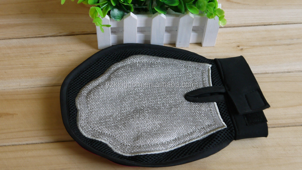 Mesh Cloth Dog Cat Animal Pet Bathing Grooming Washing Mitt With Soft Massage Comb