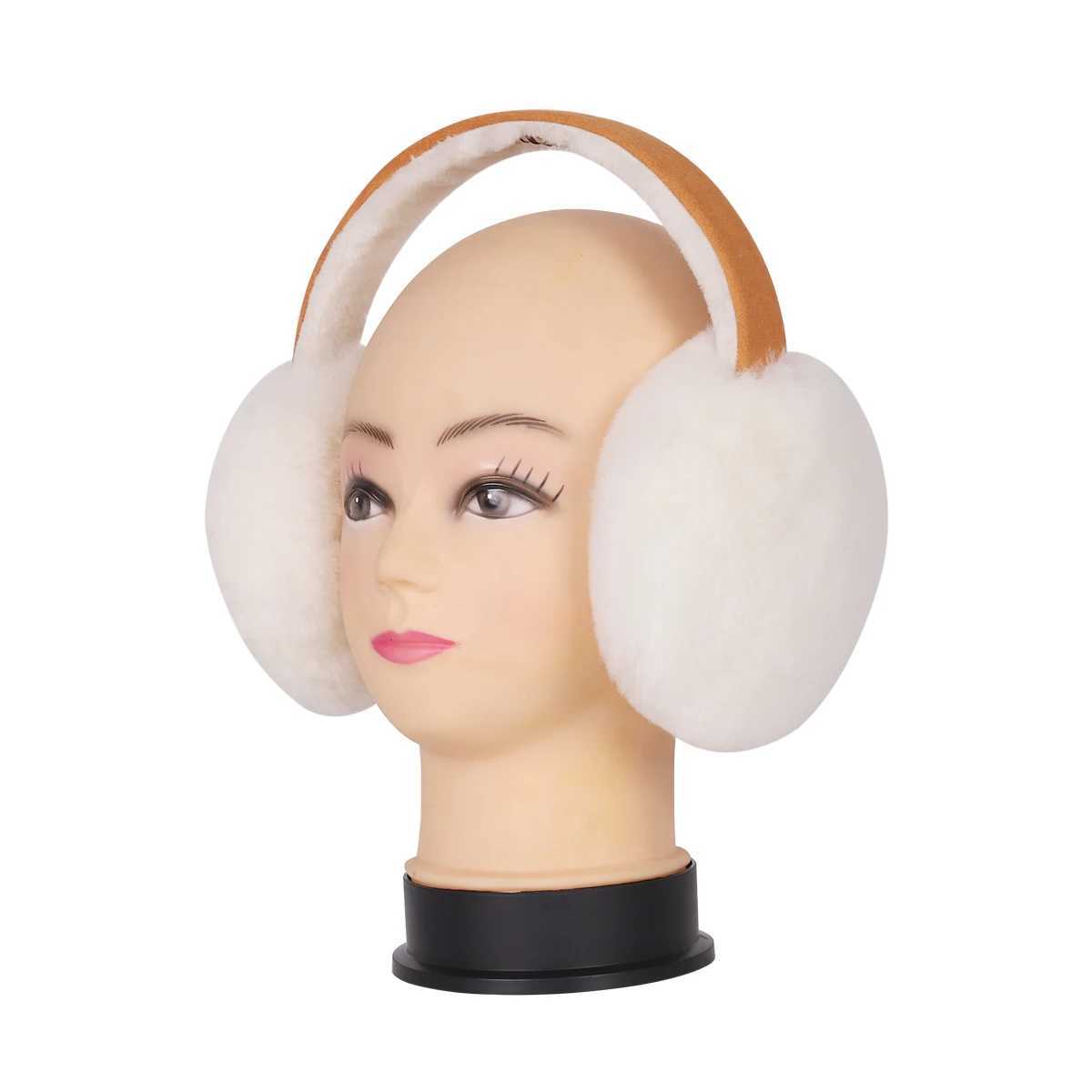 Genuine ug Sheep Fur One Piece Pure Wool Earmuffs Original Factory Winter Mens and Womens Earmuffs Foldable Ear CoverXJ241126