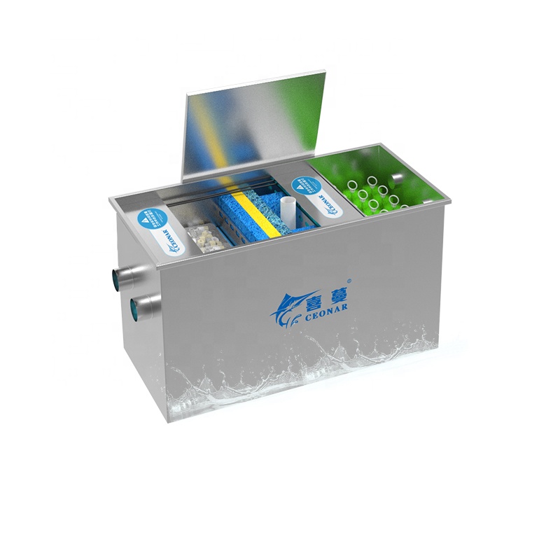 Customized koi pond filter system fish pond filter with slope sewage drainage