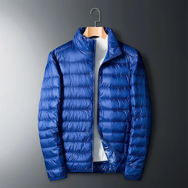 2024 autumn and winter ultra light white duck down jacket for men waterproof and casual outdoor portable lightweight mens apron jacket 241126