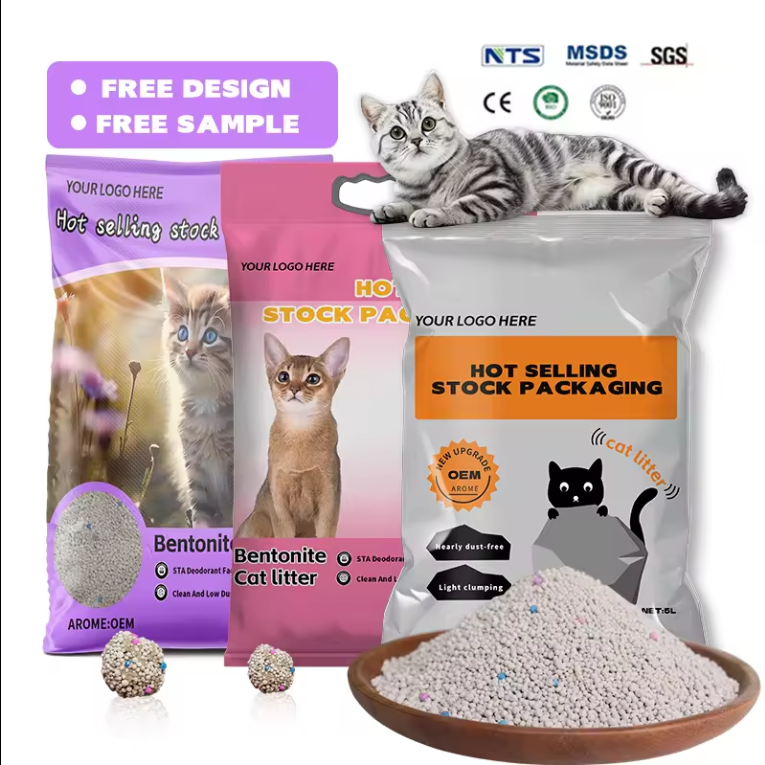 Premium Quality Eco-Friendly Large Cat Litter Natural Mineral Clumping Bentonite Wholesale Discounts Ball Pattern