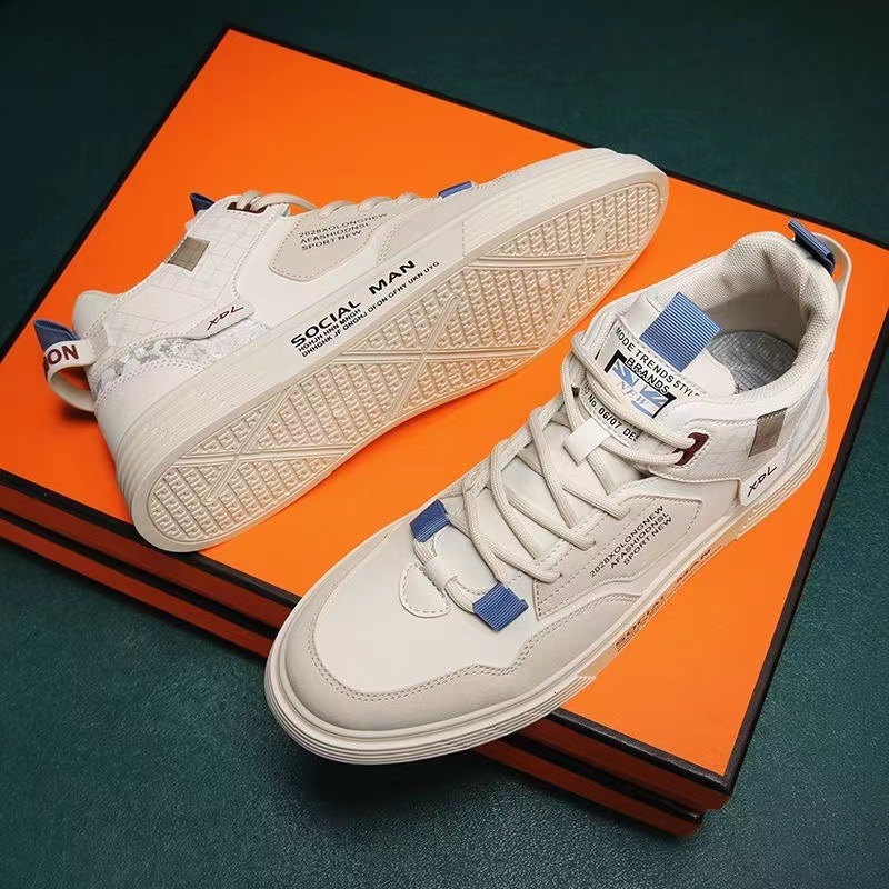 Men's shoes 2024 new autumn and winter men's board shoes high top sports and leisure shoes niche design trend versatile trendy shoes