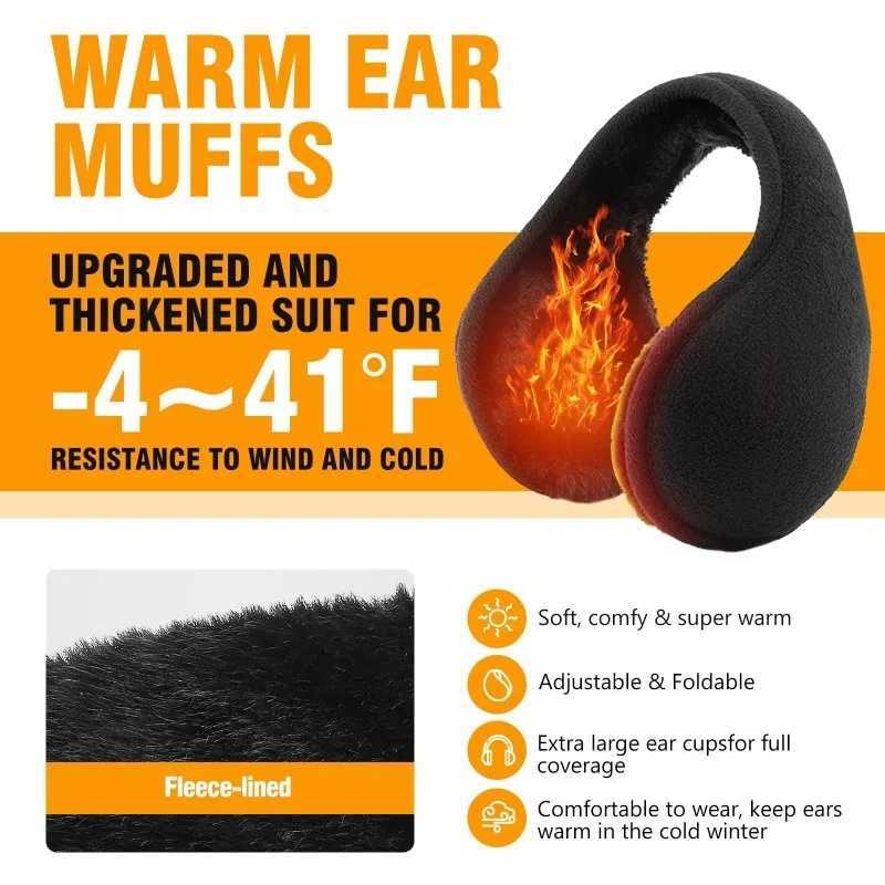 Winter unisex mens warm fur earmuffs womens velvet earmuffs thick warm earmuffs outdoor cycling skiing plush earmuffs W241126