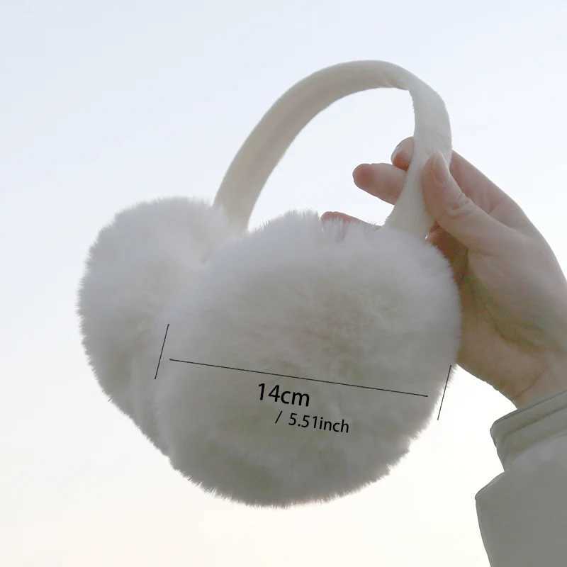 New Autumn Winter Soft Earmuffs Women Men Ear Keep Warmer Plush Solid Color Adjustable Foldable Ear Protection Muffs EarflXJ241126