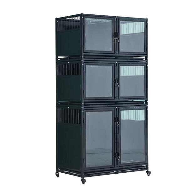 pet shop display glass cages for dogs and cats