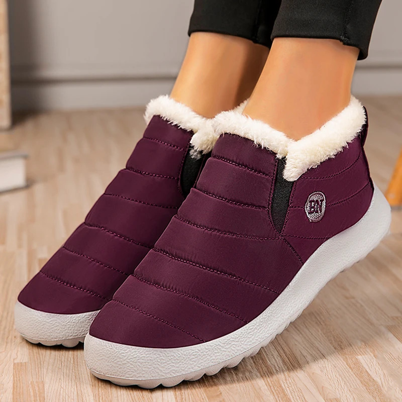 Chiffon Womens Boots Soft Womens Fur Womens Shoes Keep Warm Ankle Boots Plush Shoes Womens Platform Winter Boots Botas Mujer 241126