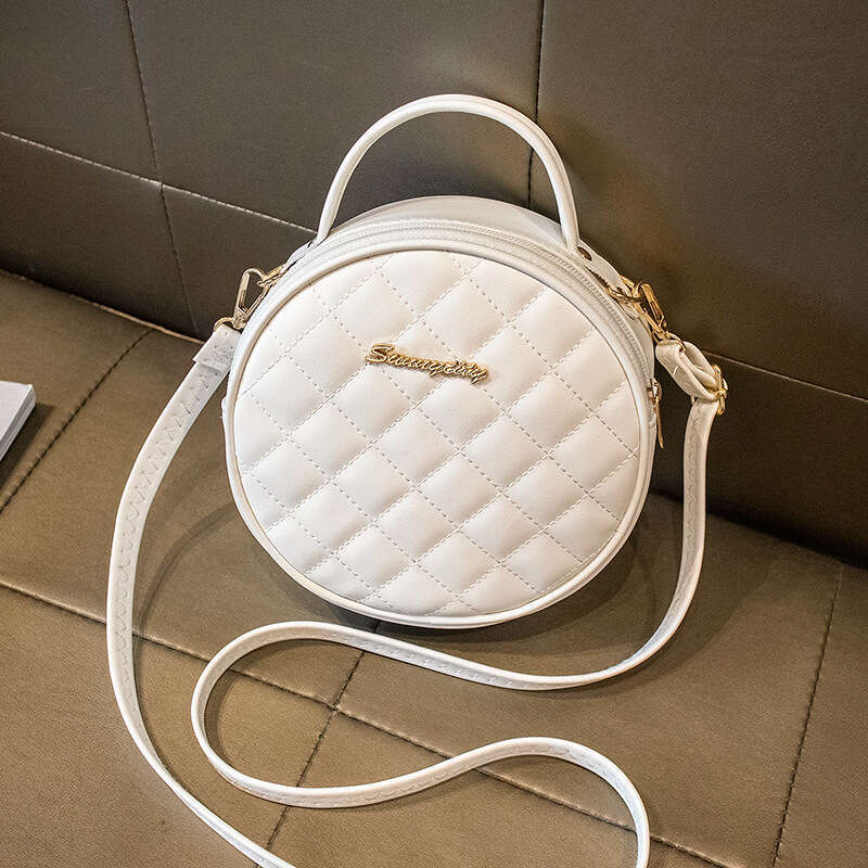 Fashionable Lingge Round 2023 New Type for Women's Korean Version Trend Small Crowd One Shoulder Crossbody Bag Worker