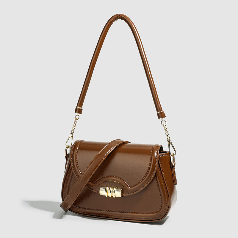 Niche Designer Bag New Texture Saddle Bag French One Shoulder Armpit Bag Retro Fashion Small Square Bag