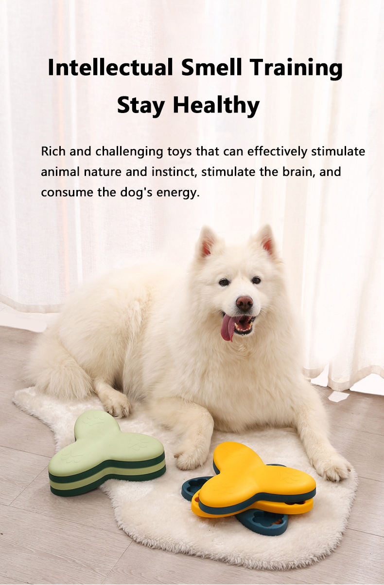 Slow Turntable Pet Puzzle Feeder Educational Intelligent Dog Puzzle Toy Dog Accessories
