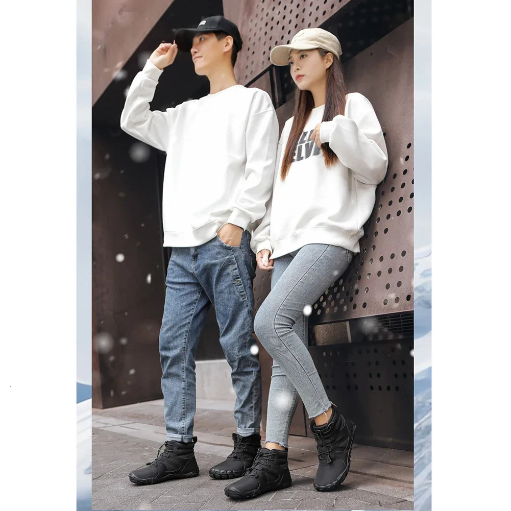 Winter snow boots running shoes non slip casual barefoot shoes waterproof high top travel climbing and hiking 241126