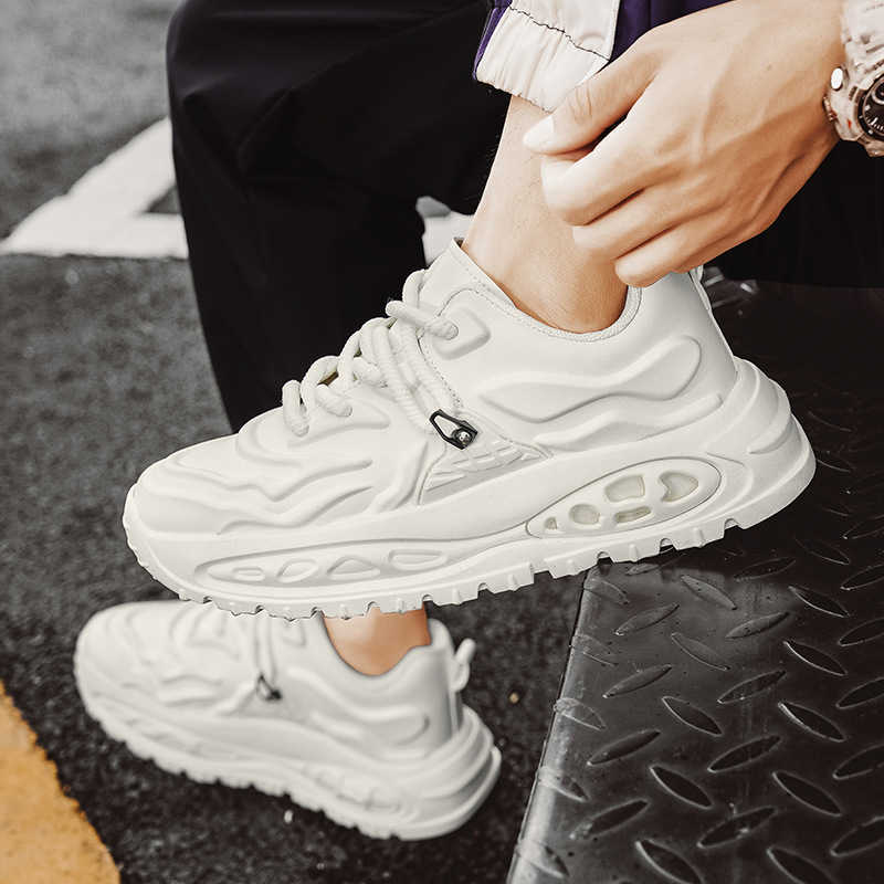 High Quality Mens shoes new autumn versatile niche thick soled youth casual sports height increasing dad trendy shoes T241126