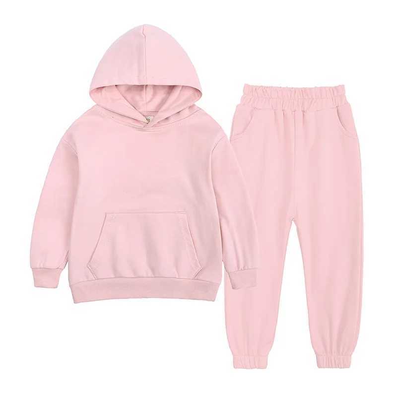 Clothing Sets Spring Autumn Clothing Set For Boys And Girls Cotton Hoody Outerwear Jackets Coat Pants 2Pcs Kids Tracksuit Children Clothes H241126