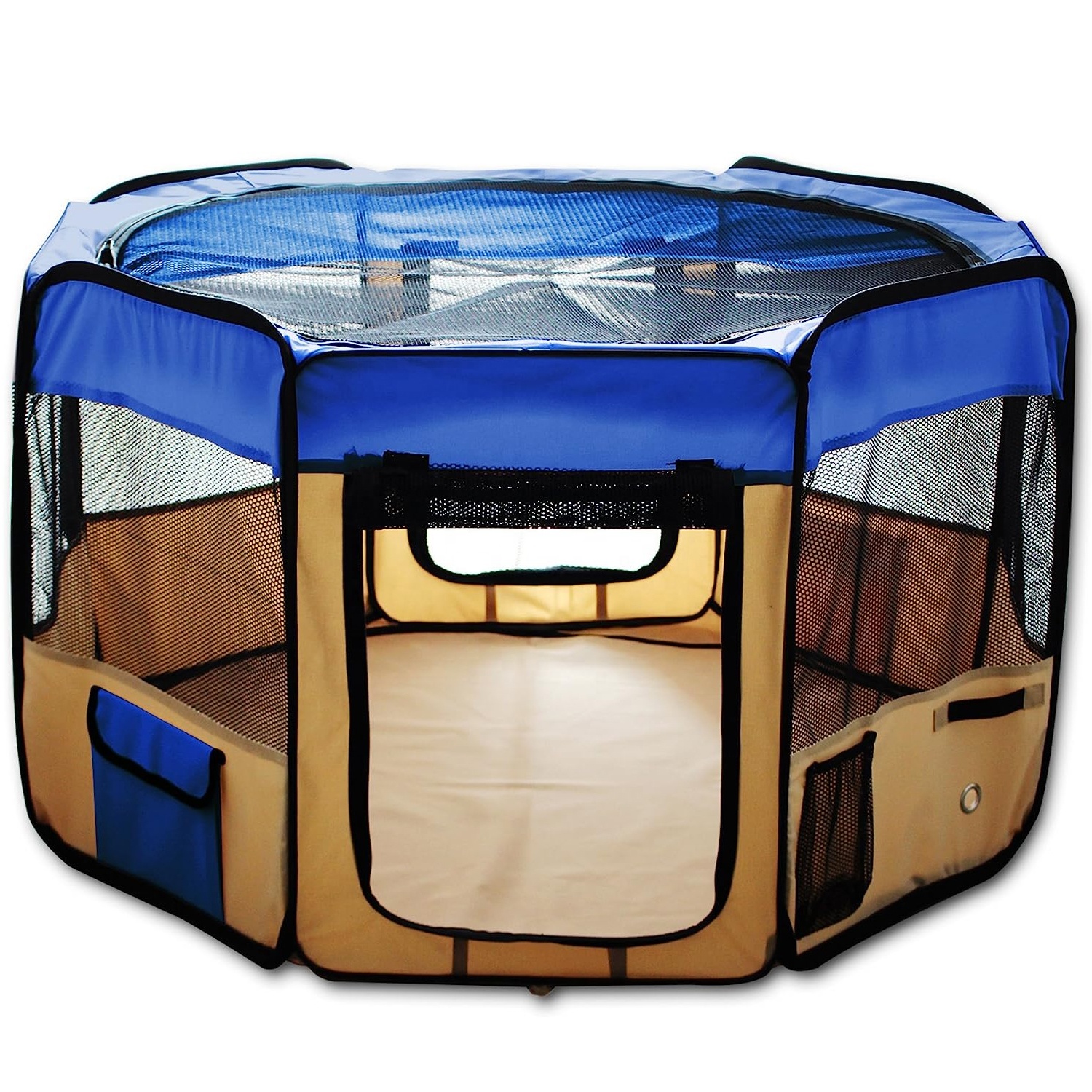 Portable Lightweight Pet Playpen with Eight Panels Strong Pet Playpen Fabric dog exercise dog playpen