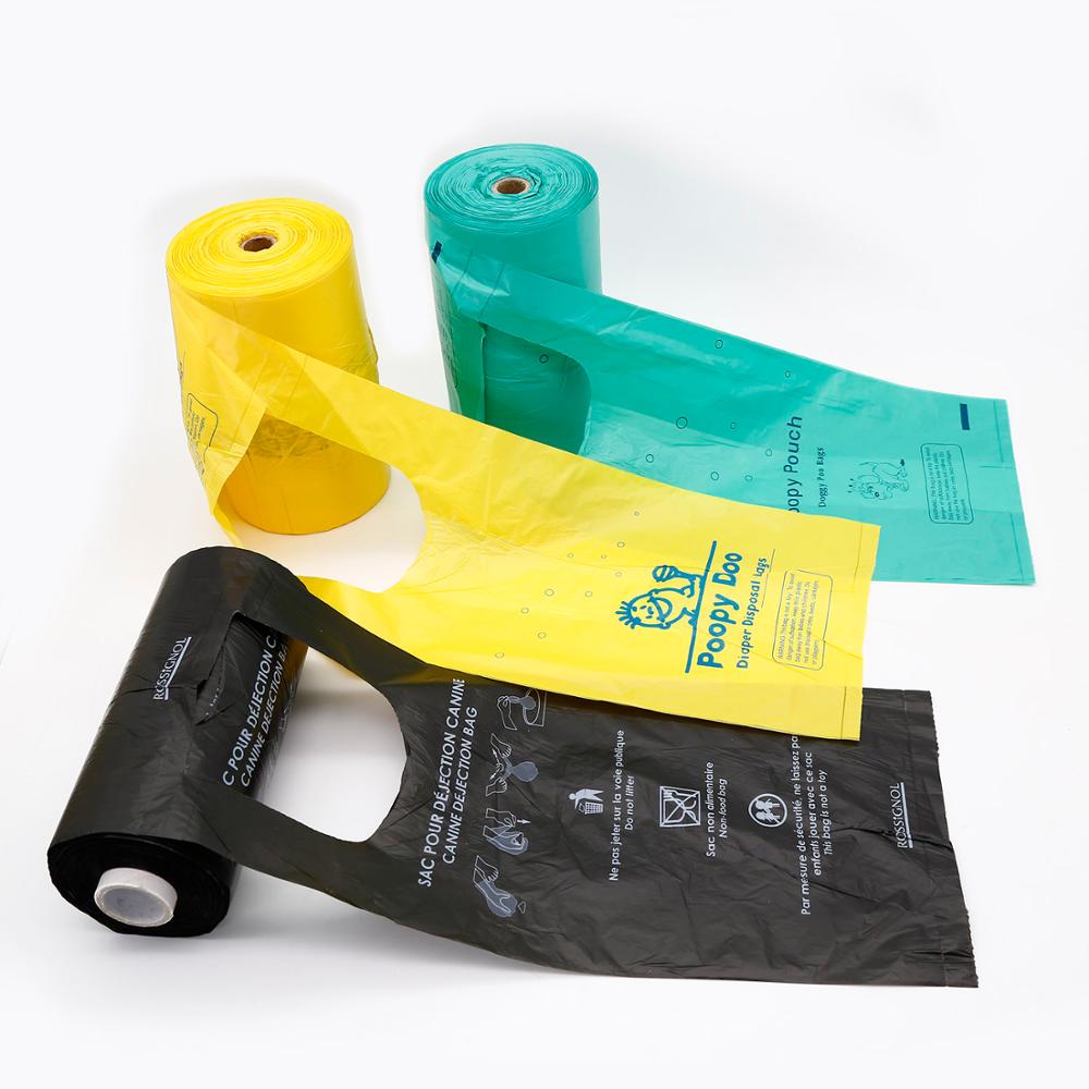 Wholesale Custom Printed Pet Biodegradable Poop Dog Shit Waste Bags