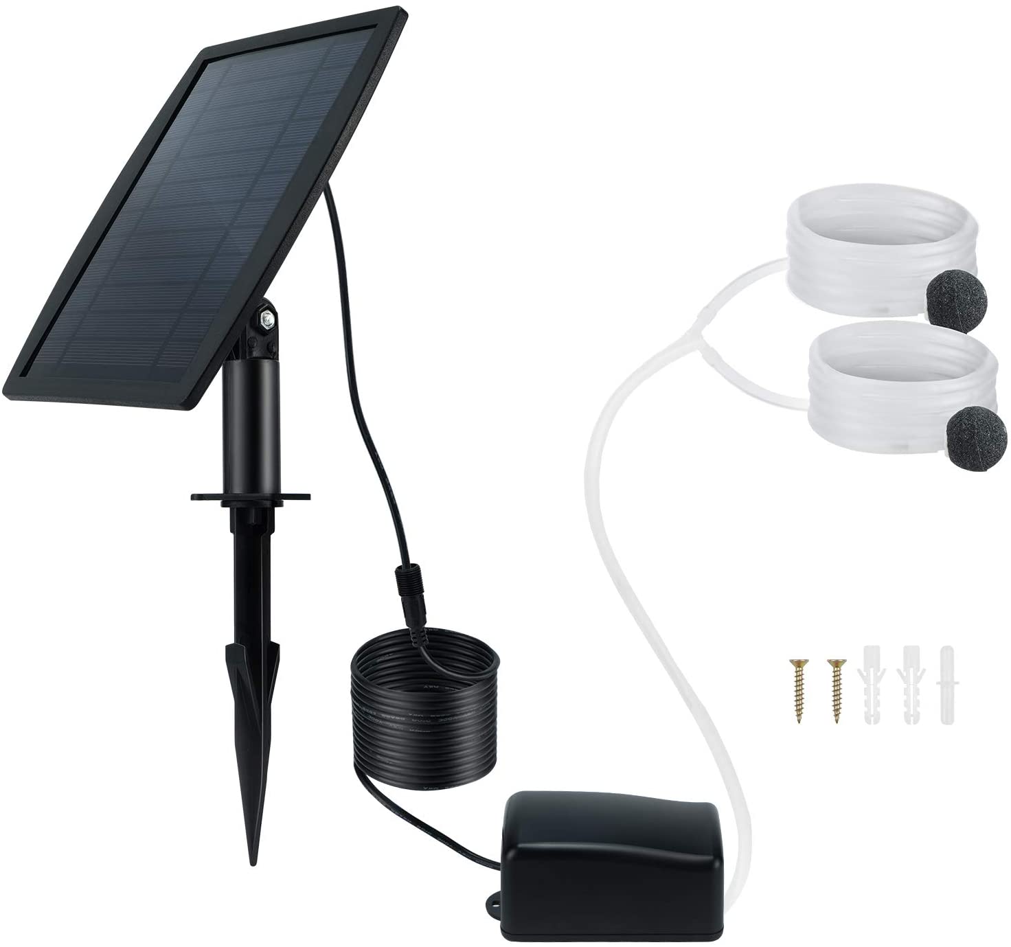 New Outdoor Solar Fish Tank Oxygen Pump Outdoor Oxygenator Aquarium Oxygen Aerator Pond Aerator Air Pump Fishing Aerator