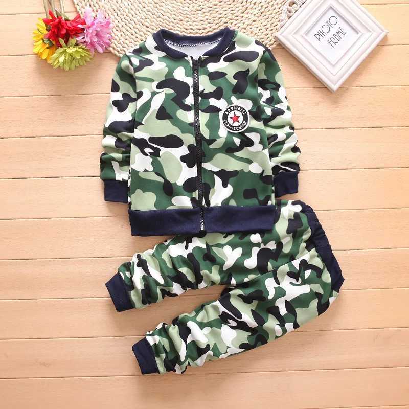 Clothing Sets Children Clothing Camouflage Fashion Kids Sport Suits Long Sleeve Shirts Pants Boys Girls Clothes Toddlers Teens Tracksuits H241126