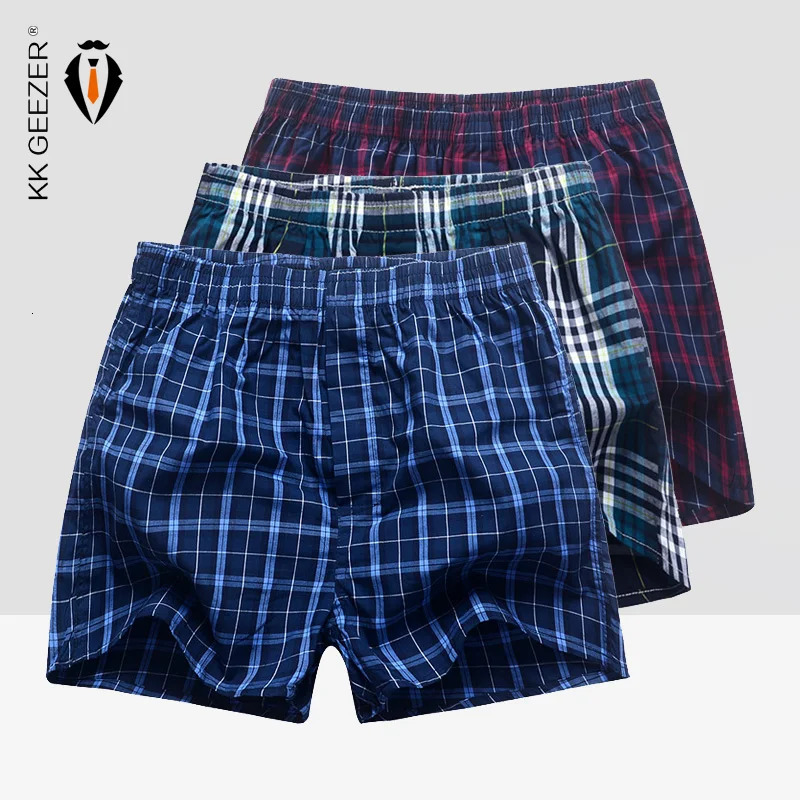 3 pieces/batch of mens boxing flat bottom pants made of 100% pure cotton and mens sleep bottom shorts ed high-quality loose underwear 241126