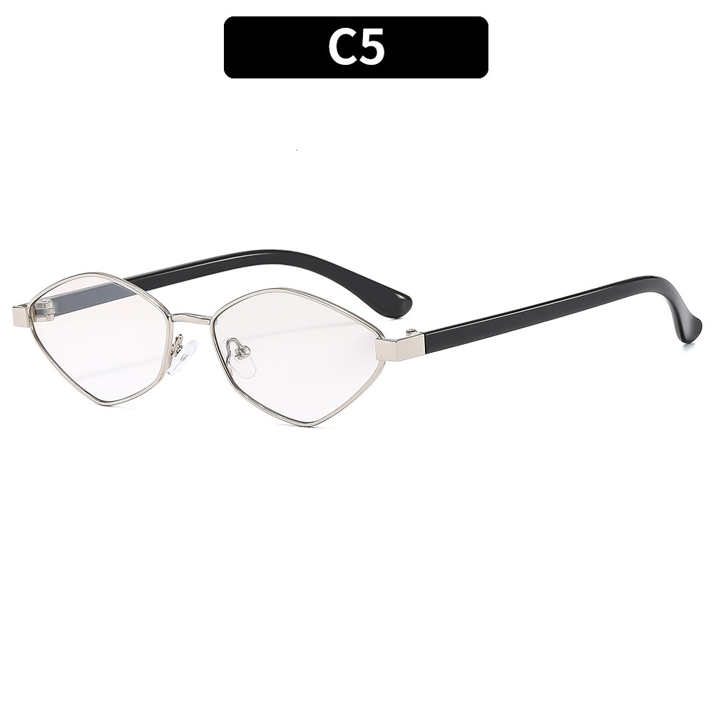 Men's and women's metal polygon personality street shot sunglasses, fashion outdoor riding sun protection trend sunglasses