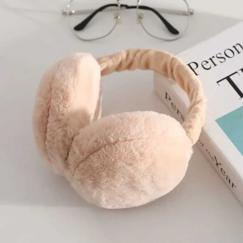 Fashion Autumn Winter Earmuff Women Men Foldable Ear Warmer Plush Solid Color Adjustable Ear Muffs Earfl Earmuffs AccoriesXJ241126