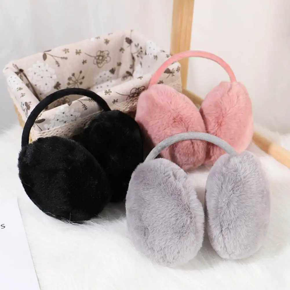 Winter Fluffy Plush Earmuffs Ear Headband Women Ear Muffs Windproof Winter Girls Ear Warmer Covers orejerasXJ241126