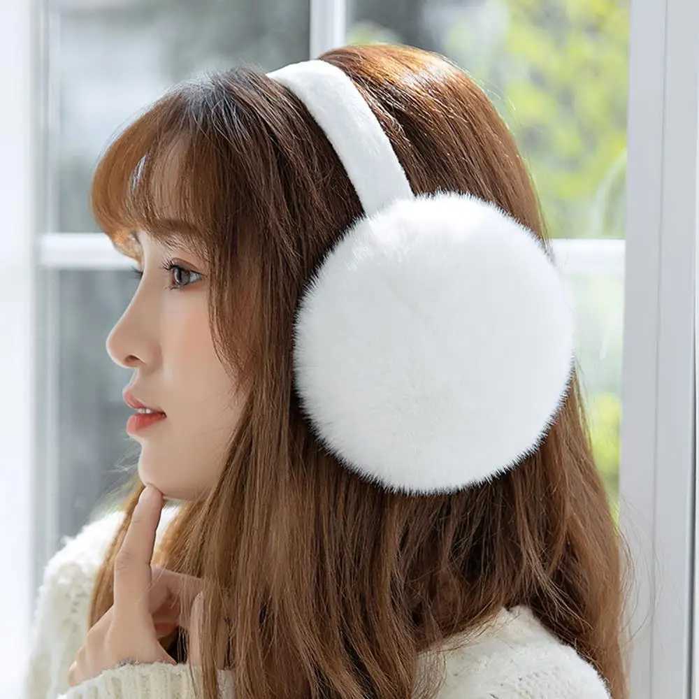 Soft Plush Ear Warmer Winter Warm Ear Muffs for Women Men Fashion Solid Color Earfl Outdoor Cold Protection EarMuffs Ear CoverXJ241126