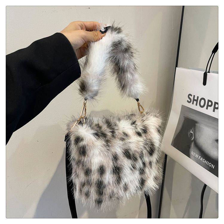 Autumn Winter Fur Fashionable And Versatile Small Popular Handbag, Grab Women's Bag, Design Designer Bags Handbags Women