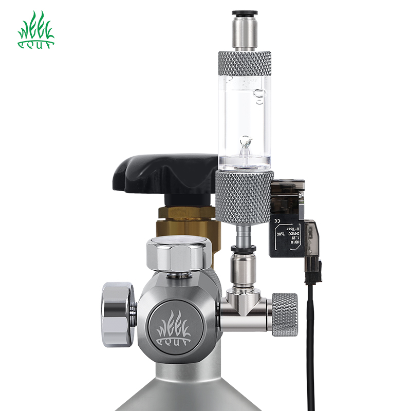 WEEK AQUA Aquarium Double Indicator Co2 Regulator Kit Fish Tank Emitter System With Bubble Counter And Check Valve
