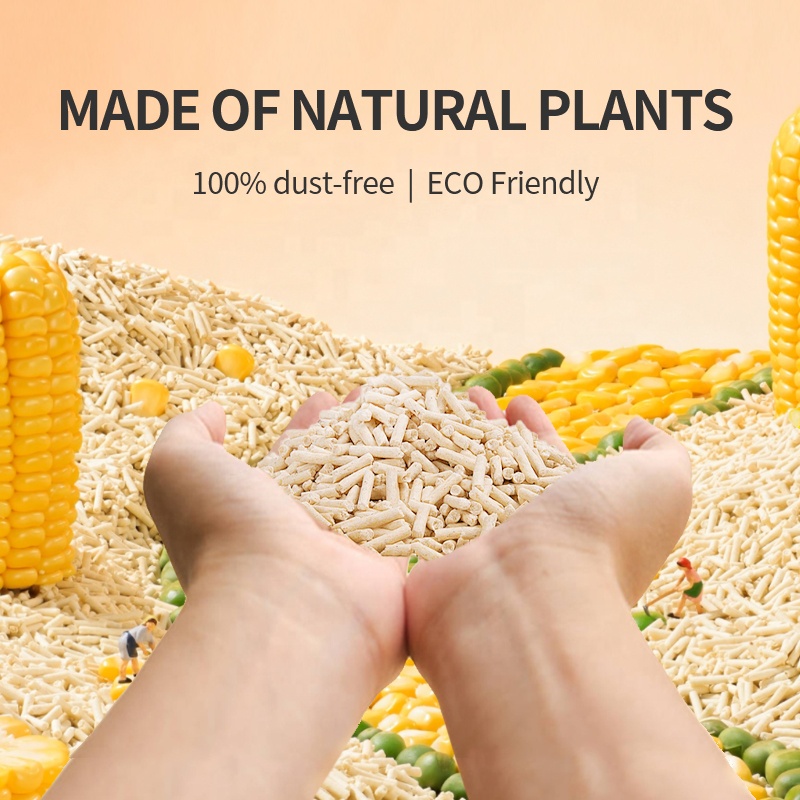 Flushable Natural Tofu Clumping Cat Litter Private Label Organic Cat Litter Tofu Carbon 1.5mm Bulk