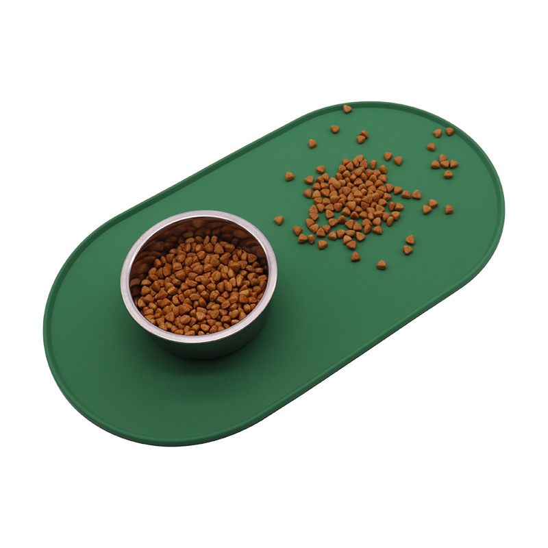 1pc Waterproof Pet Feeding Mats with High Lips, Anti-slip and Anti-spray Silicone Dog Cats Placemats-4 colors and 2 sizes available