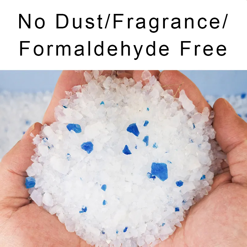Factory direct wholesale 1-8mm 1.7kg Pet Products Supply Silica Gel Sand Filler Clean Blue Crystal Silicone Cat Litter