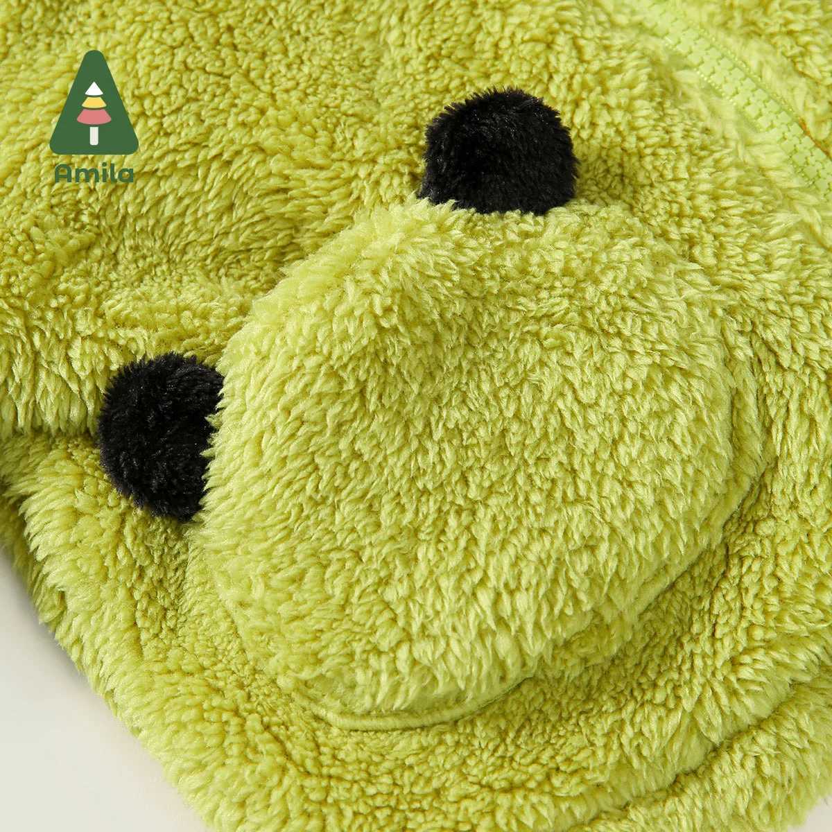 Clothing Sets Amila Baby Children Loungewear Set 2024 Winter New Multicolour Fleecing Soft Panda Pattern Warm Baby Clothing H241126