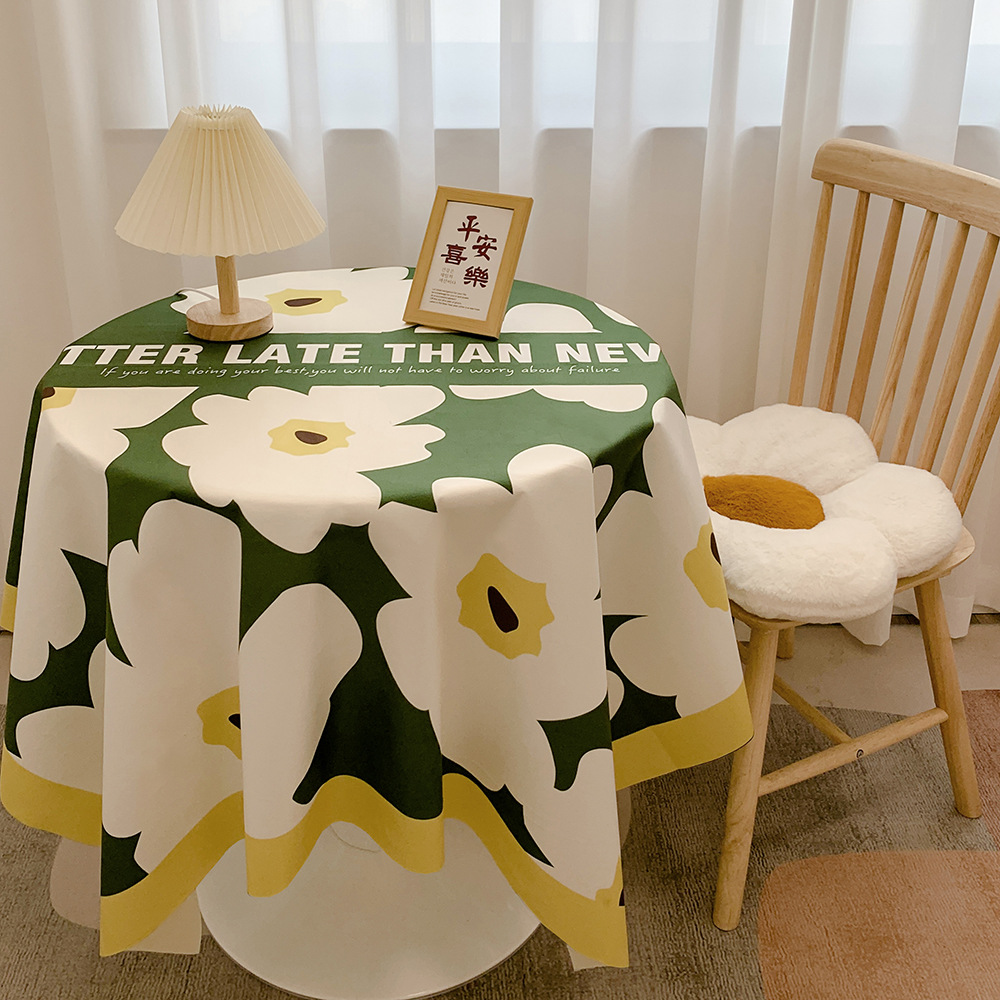 Pastoral Tablecloth Ins Wind Small Fresh Student Desk Cloth Decorative Dining Table Cloth Coffee Table Mat Stall Cloth Wholesale