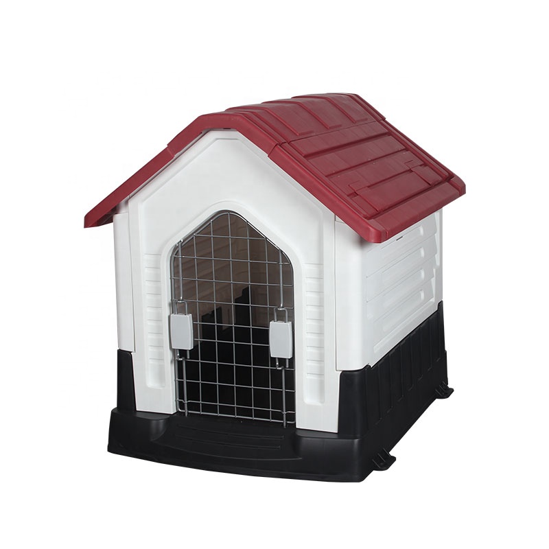 Factory wholesale waterproof easy to assemble clean plastic foldable animal dog crate house for large dog