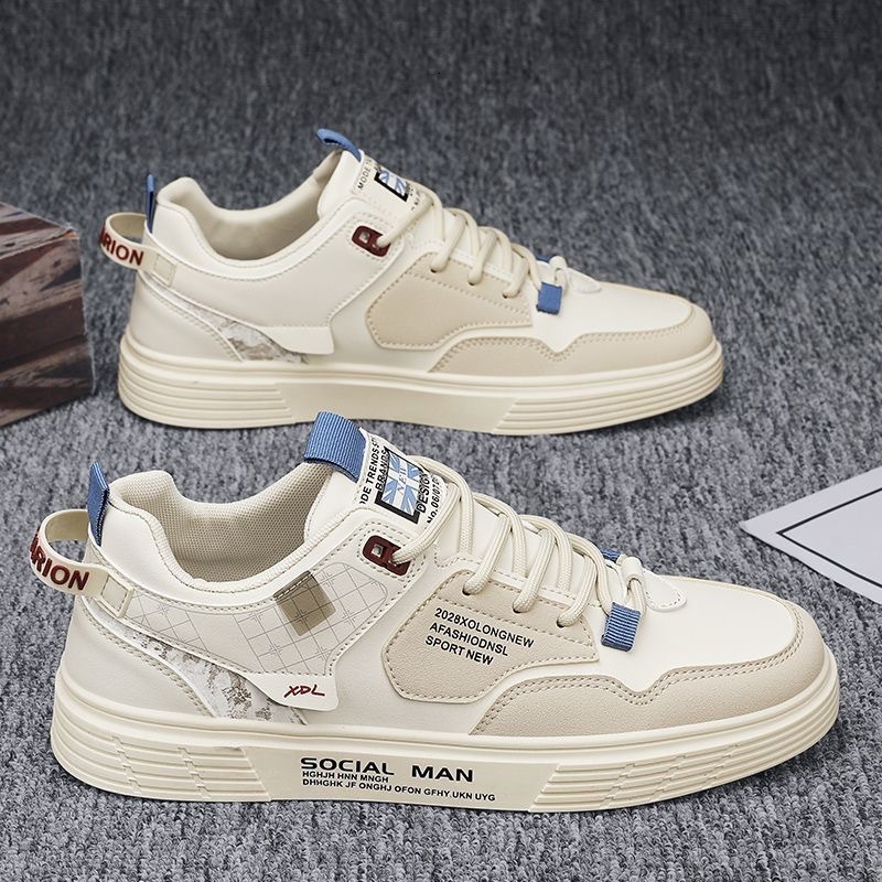 Men's shoes 2024 new autumn and winter men's board shoes high top sports and leisure shoes niche design trend versatile trendy shoes