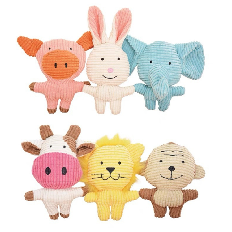 Durable Safe Non-Toxic Chew Interactive Squeaky Pet Vocalize Plush Toys