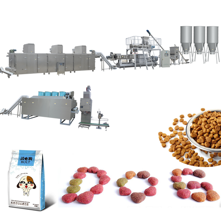 Dry pet fodder feedstuff food biscuits foodstuff alimentary products viand manufacture make produce fabrication manufactory