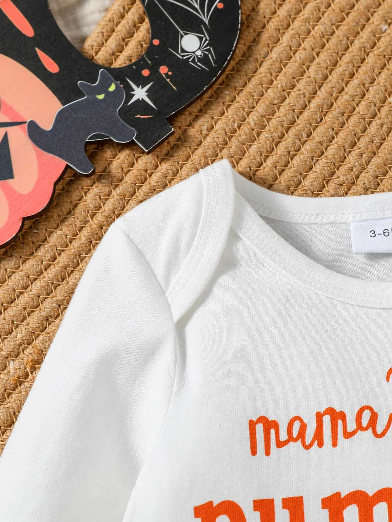 Clothing Sets baby girl casual and cute letter printing long-sleeved Flared Pants autumn two-piece set+Headband H241126