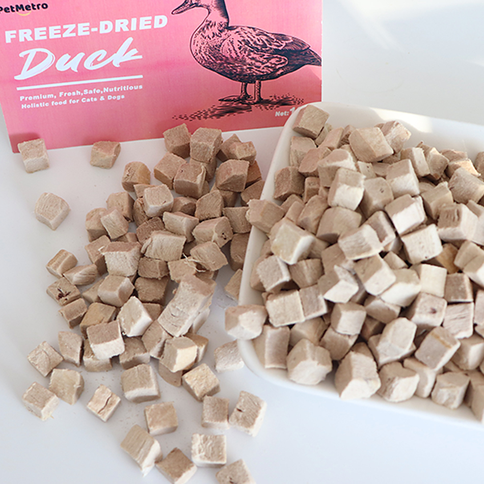 cat snack High Quality Natural Diced Chicken Fish Duck Meat High Protein Freeze Dried Snack Cat Dog Food