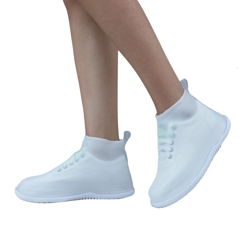 fashion rain boots waterproof TPE rubber boots anti water ski shoe covers rainy day shoe covers for boys and girls 241126