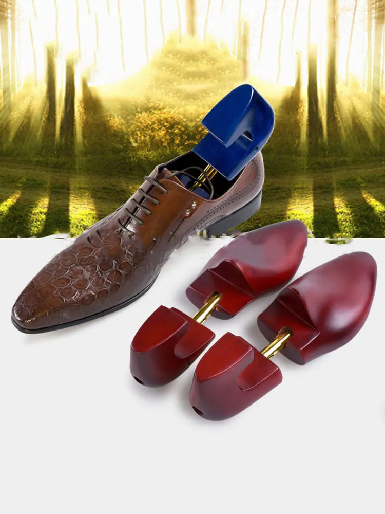 FamtiYaa 2pcs Cedar Adjustable Shoe Shape Mens Shoe Tree Stretching Stand for Mens Expander Equipment Expansion 241126