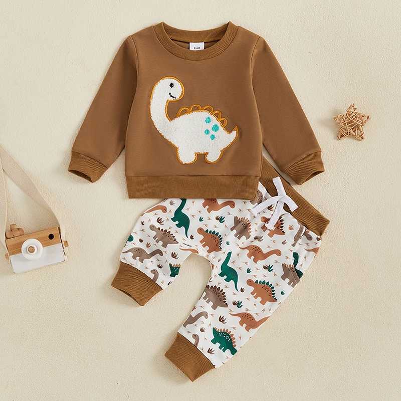 Clothing Sets Toddler Boy Winter Outfit Cute Bear Print Hoodie and Fleece Pants 2 Piece Set Warm Clothes for Baby Boy H241126