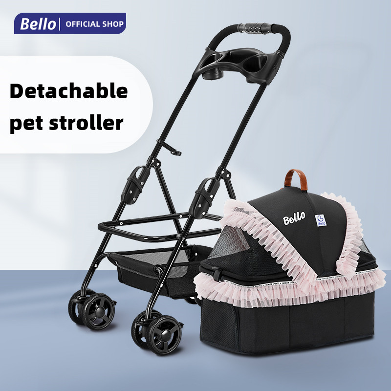 Bello New Arrival Pet Stroller for Small Dogs Puppy Stroller Traveling Dog Stroller Outgoing with Detachable Carrier
