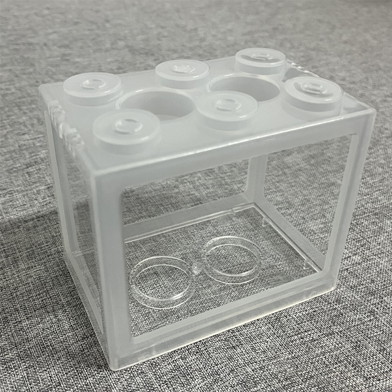 Acrylic Transparent Block Desktop Diy Creative Landscaping Plastic Fish Box Mini Small Aquarium For Indoor Use