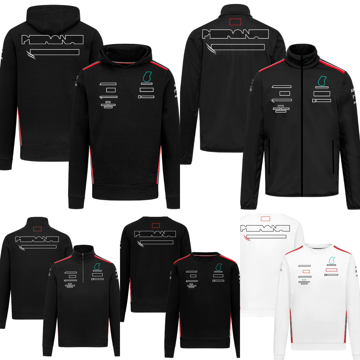 2023 F1 Formula 1 Official Black Hoodie Sweatshirts New Season Team Uniform Racing Clothing Same Men's Loose Hooded Sweat free shipping