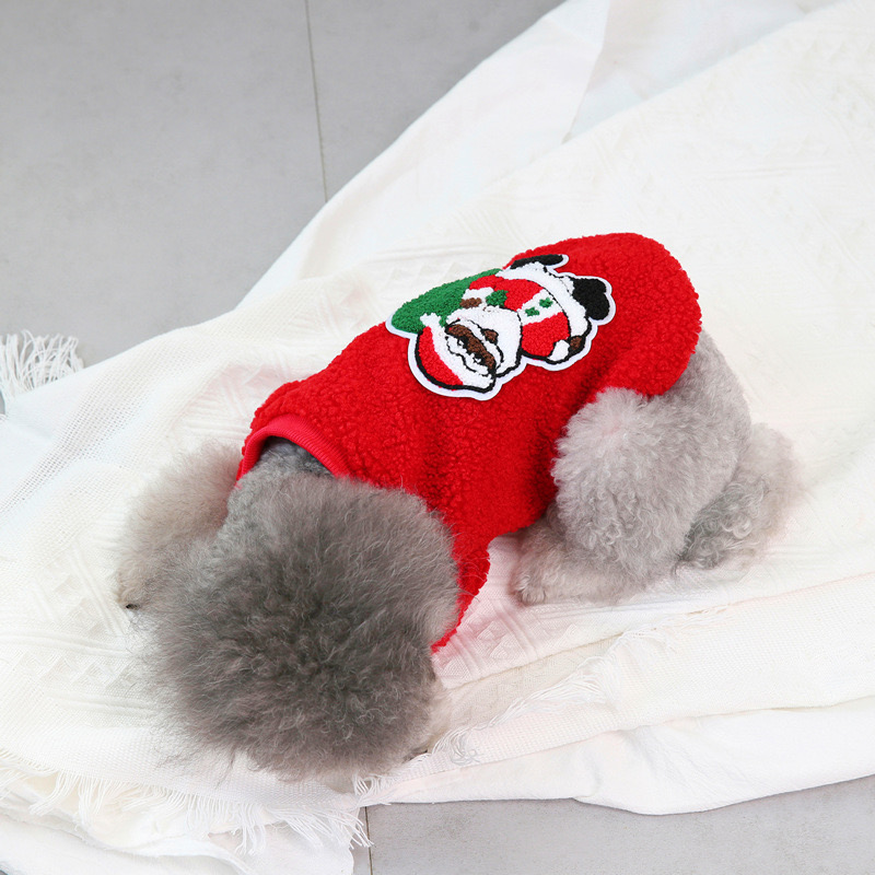 LM0344K Dog autumn and winter clothes Pet Christmas Clothes Small dog pet fleece pullover