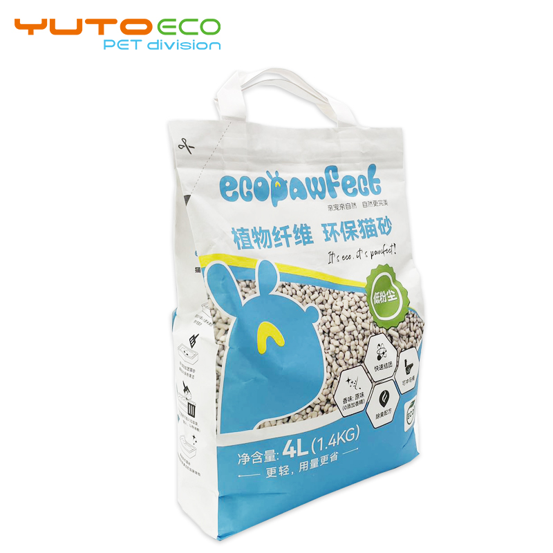 Fast Clumping Flushable Bamboo Cat Litter Dust Free Bagasse with Natural Fragrance Made from Sand Sugar Cane Plant Fiber