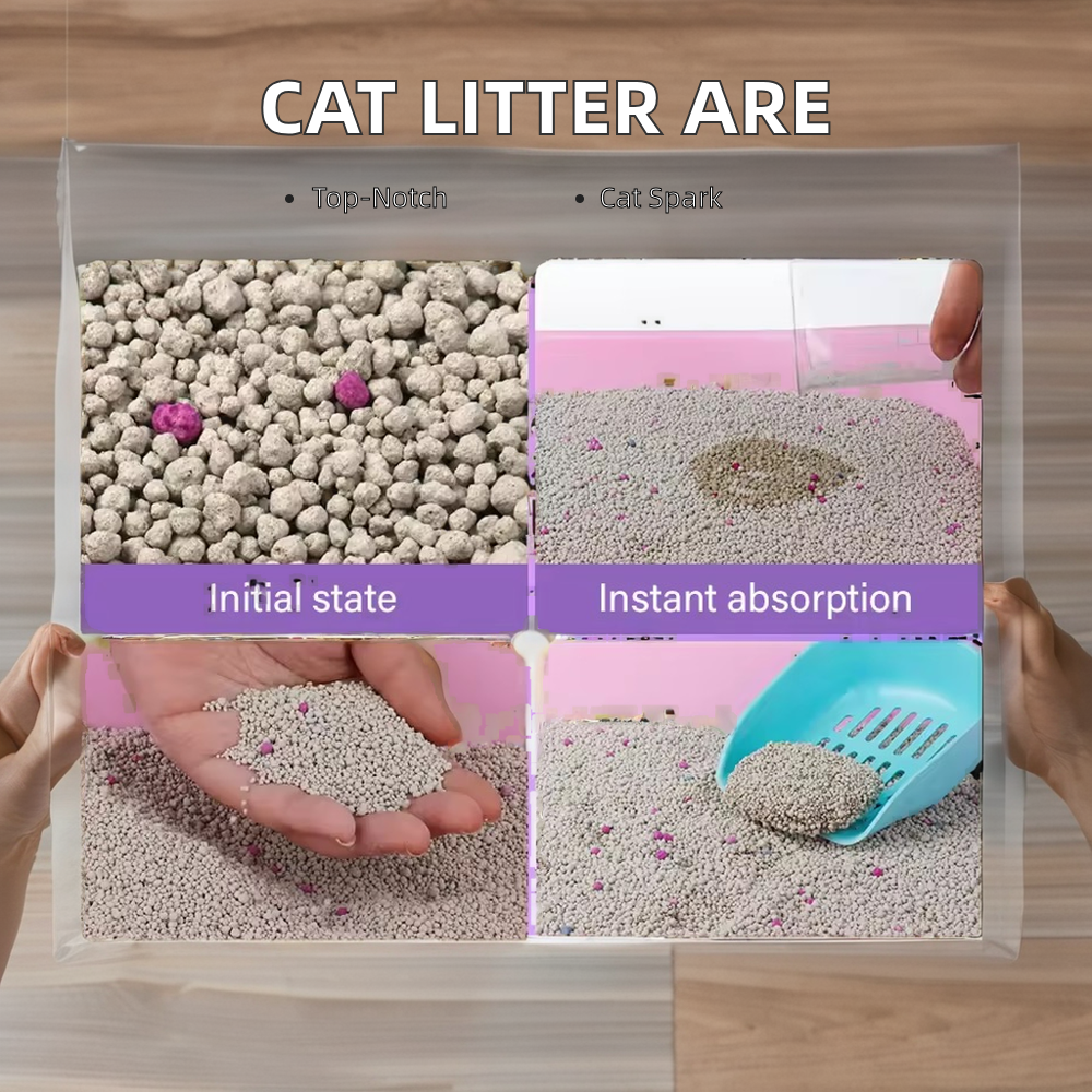 100% Raw Ore Bentonite Cat Litter OEM Customizable Irregular Shape Premium Cat Waste Management Product