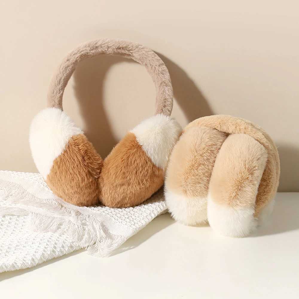 Simple Plush Earmuffs High Elasticity Ear Cover Cute Heart sequin Cat Ears Earfls Winter Outdoor Cold Protection Ear WarmerXJ241126