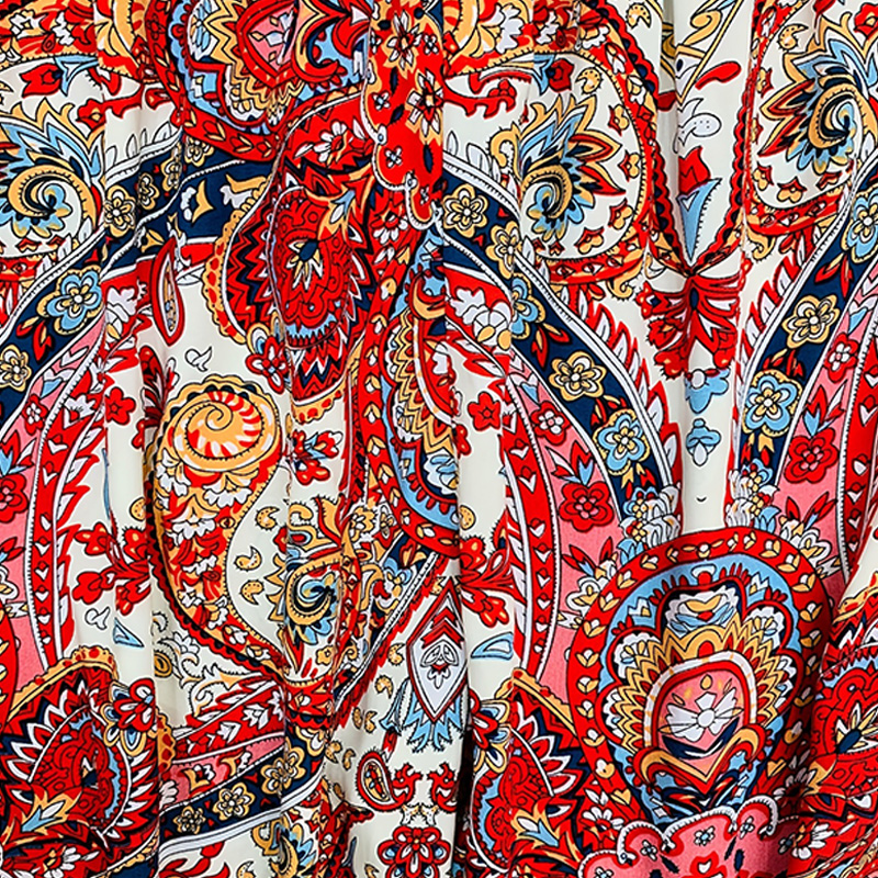 Ladies spring and summer thin casual ankle pants Tropical Bohemian style can be worn home air conditioning pants beach sunscreen pants