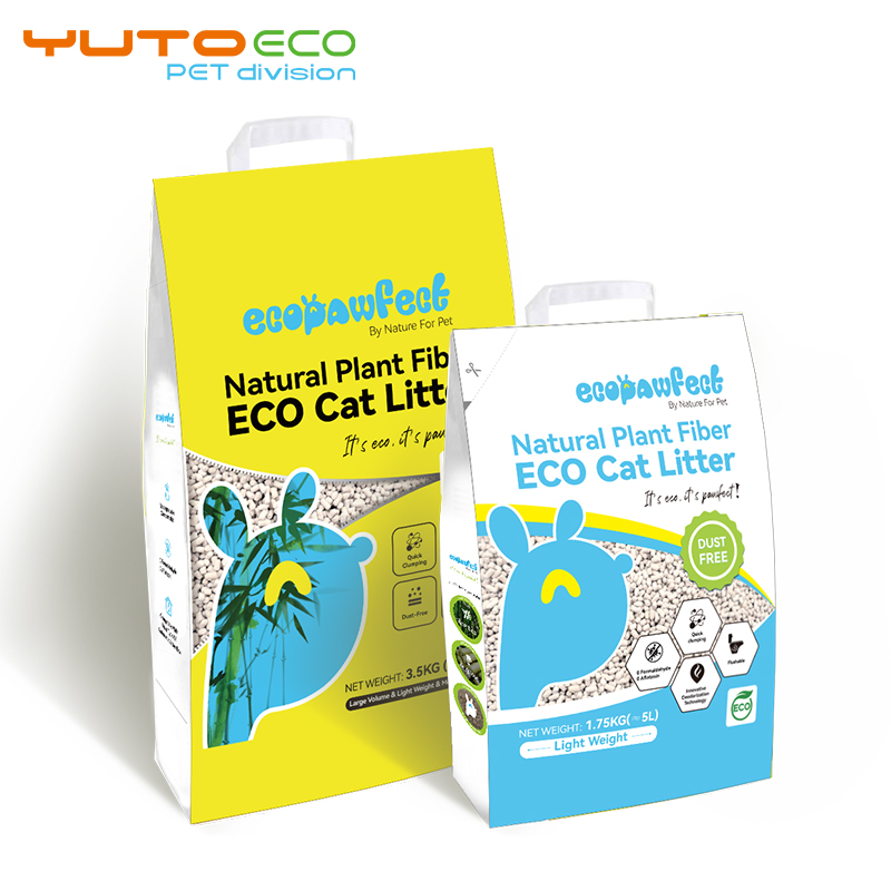 Factory Direct Strong Water Absorption & Deodorizing Plant Fiber Cat Litter Made Natural Food Grade Materials